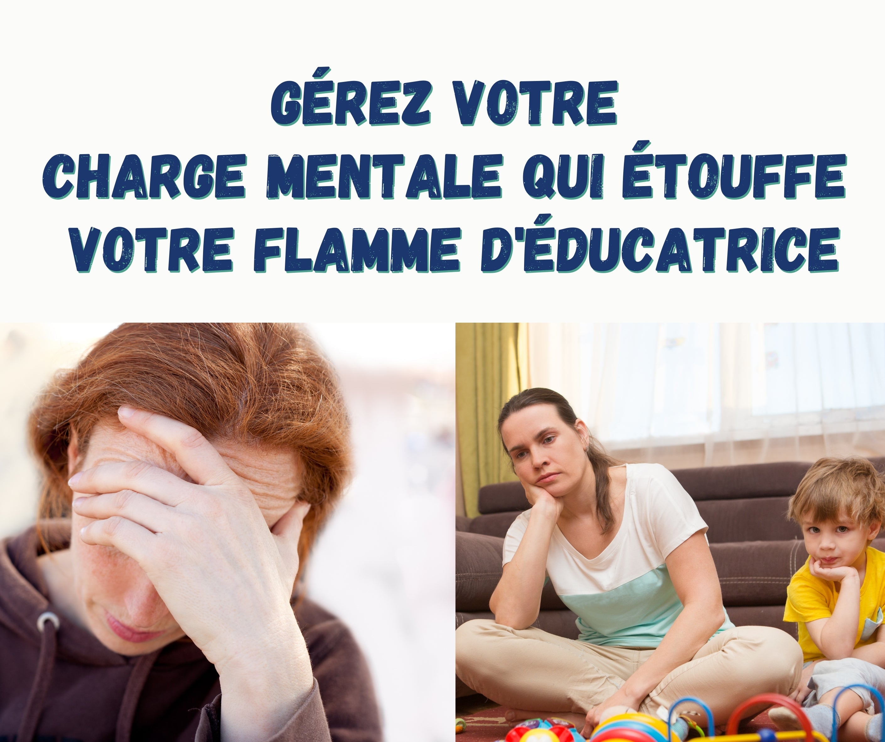 Germaction - Formation par la poste ou en ligne sur la charge mentale, fatigue pour éducatrices et RSGE
